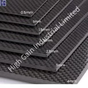 Care este grosimea comună a plăcii din fibră de carbon?